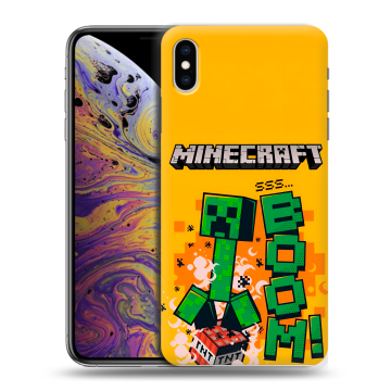 Силиконовый чехол на Iphone Xs Max с принтом Майнкрафт Minecraft