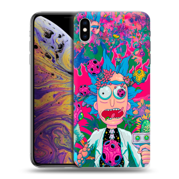 Силиконовый чехол на Iphone Xs Max с принтом Рик и Морти Rick Morty