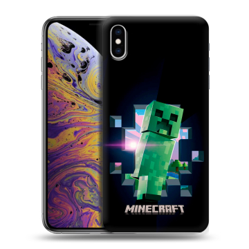 Силиконовый чехол на Iphone Xs Max с принтом Майнкрафт Minecraft