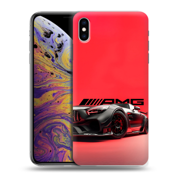 Силиконовый чехол на Iphone Xs Max с принтом Мерседес Mercedes AMG