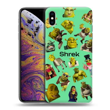 Силиконовый чехол на Iphone Xs Max с принтом Шрек Shrek