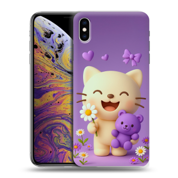 Силиконовый чехол на Iphone Xs Max с принтом для девочек