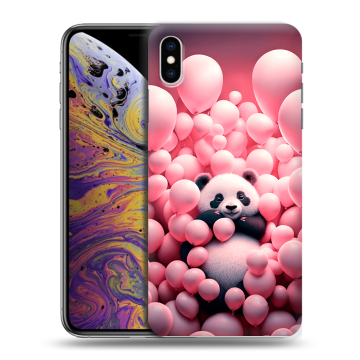 Силиконовый чехол на Iphone Xs Max с принтом Панда Силиконовый чехол на Iphone Xs Max с принтом Панда