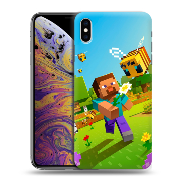 Силиконовый чехол на Iphone Xs Max с принтом Майнкрафт Minecraft Силиконовый чехол на Iphone Xs Max с принтом Майнкрафт Minecraft