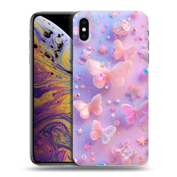Силиконовый чехол на Iphone Xs Max с принтом Бабочки Силиконовый чехол на Iphone Xs Max с принтом Бабочки