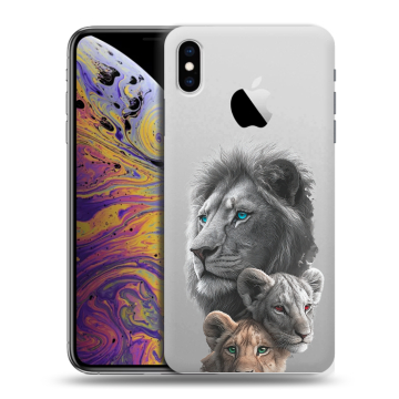 Силиконовый чехол на Iphone Xs Max с принтом Львы