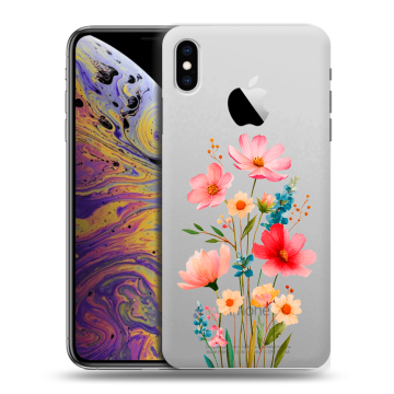 Силиконовый чехол на Iphone Xs Max с принтом Цветы