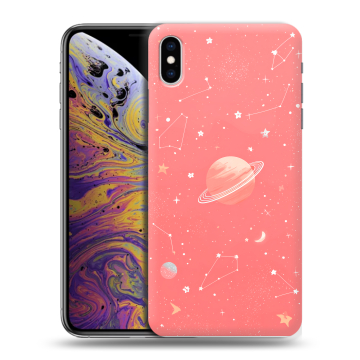Силиконовый чехол на Iphone Xs Max с принтом Розовый космос