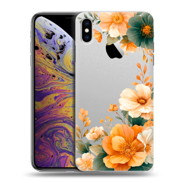 Силиконовый чехол на Iphone Xs Max с принтом Цветы принт