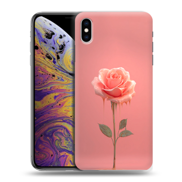 Силиконовый чехол на Iphone Xs Max с принтом Розовая роза