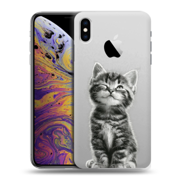 Силиконовый чехол на Iphone Xs Max с принтом Котенок