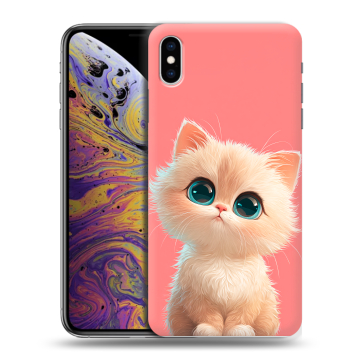 Силиконовый чехол на Iphone Xs Max с принтом Розовый котенок