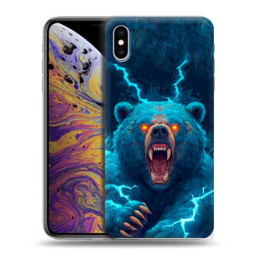 Силиконовый чехол на Iphone Xs Max с принтом Медведь