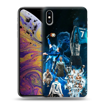 Силиконовый чехол на Iphone Xs Max с принтом Реал Роналдо Силиконовый чехол на Iphone Xs Max с принтом Реал Роналдо