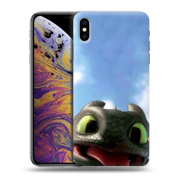 Силиконовый чехол на Iphone Xs Max с принтом Как приручить дракона