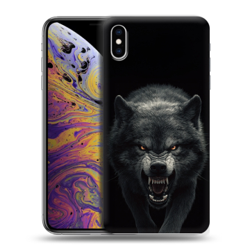 Силиконовый чехол на Iphone Xs Max с принтом Волк Силиконовый чехол на Iphone Xs Max с принтом Волк