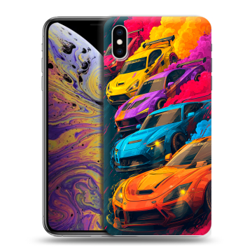 Силиконовый чехол на Iphone Xs Max с принтом Тачки