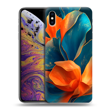 Силиконовый чехол на Iphone Xs Max с принтом Цветы