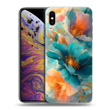 Силиконовый чехол на Iphone Xs Max с принтом Цветы