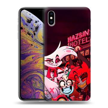 Силиконовый чехол на Iphone Xs Max с принтом Hazbin Hotel Отель Хазбин