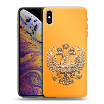 Силиконовый чехол на Iphone Xs Max с принтом Герб Флаг России