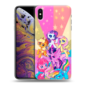 Силиконовый чехол на Iphone Xs Max с принтом My little pony Дружба чудо Силиконовый чехол на Iphone Xs Max с принтом My little pony Дружба чудо