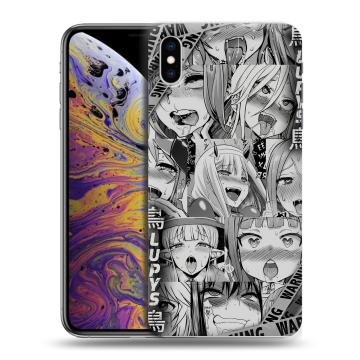 Силиконовый чехол на Iphone Xs Max с принтом Ahegao Ахегао Аниме