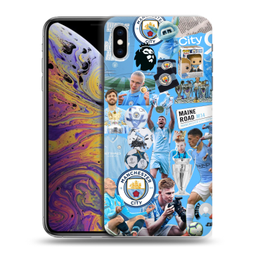 Силиконовый чехол на Iphone Xs Max с принтом Man City Манчестер Сити