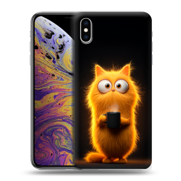 Силиконовый чехол на Iphone Xs Max с принтом Смешной кот