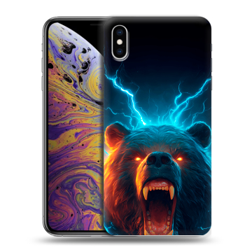 Силиконовый чехол на Iphone Xs Max с принтом Медведь