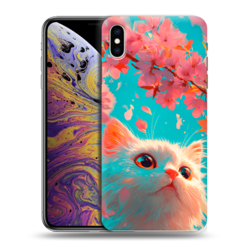 Силиконовый чехол на Iphone Xs Max с принтом Красивый кот