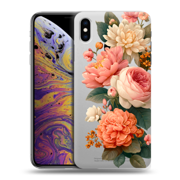 Силиконовый чехол на Iphone Xs Max с принтом цветы