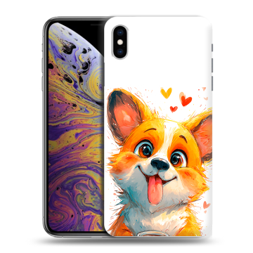 Силиконовый чехол на Iphone Xs Max с принтом корги
