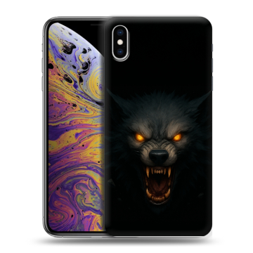 Силиконовый чехол на Iphone Xs Max с принтом Волк