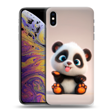 Силиконовый чехол на Iphone Xs Max с принтом милая панда