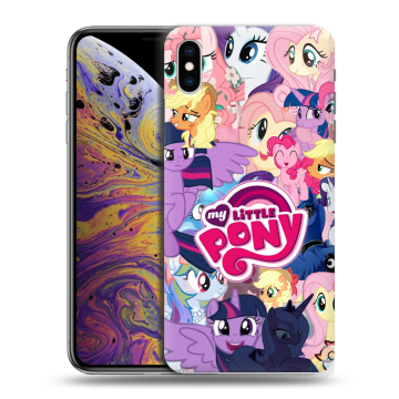 Силиконовый чехол на Iphone Xs Max с принтом My little pony Дружба чудо