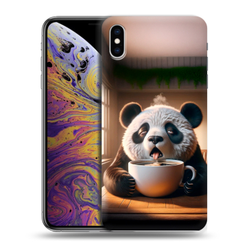 Силиконовый чехол на Iphone Xs Max с принтом смешная панда