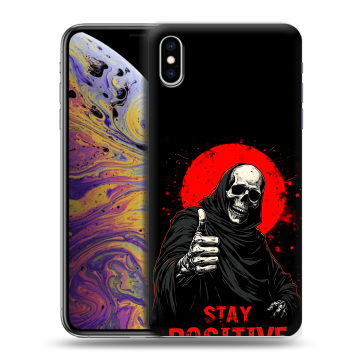 Силиконовый чехол на Iphone Xs Max с принтом смешной скелет