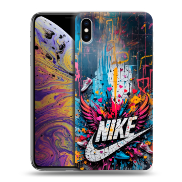 Силиконовый чехол на Iphone Xs Max с принтом Nike Найк Силиконовый чехол на Iphone Xs Max с принтом Nike Найк