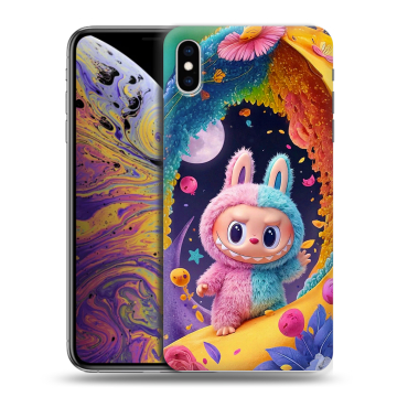 Силиконовый чехол на Iphone Xs Max с принтом Labubu Лабубу Силиконовый чехол на Iphone Xs Max с принтом Labubu Лабубу