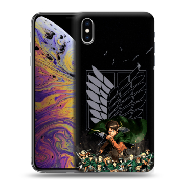 Силиконовый чехол на Iphone Xs Max с принтом Атака титанов Силиконовый чехол на Iphone Xs Max с принтом Атака титанов
