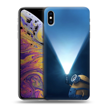 Силиконовый чехол на Iphone Xs Max с принтом Миньоны Силиконовый чехол на Iphone Xs Max с принтом Миньоны
