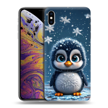 Силиконовый чехол на Iphone Xs Max с принтом Новый год