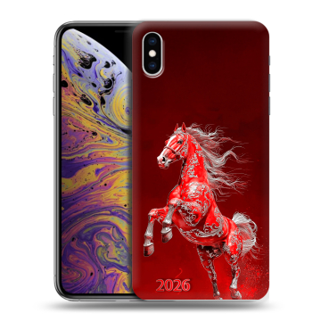 Силиконовый чехол на Iphone Xs Max с принтом Новый год