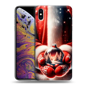 Силиконовый чехол на Iphone Xs Max с принтом Новый год