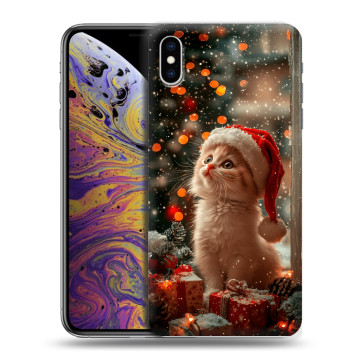 Силиконовый чехол на Iphone Xs Max с принтом Новый год