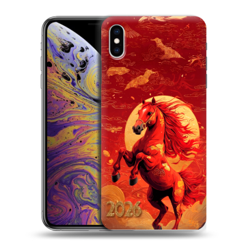 Силиконовый чехол на Iphone Xs Max с принтом Новый год