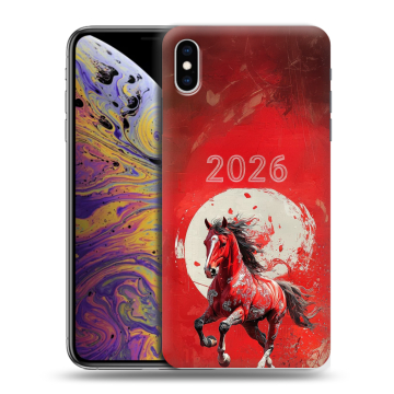 Силиконовый чехол на Iphone Xs Max с принтом Новый год