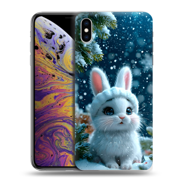 Силиконовый чехол на Iphone Xs Max с принтом Новый год
