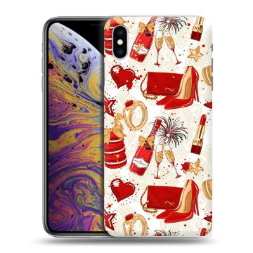 Силиконовый чехол на Iphone Xs Max с принтом Новый год